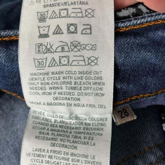 Guess Power Curvy Mid Rise Jeans Medium Blue Wash Size 28 - Picture 8 of 9